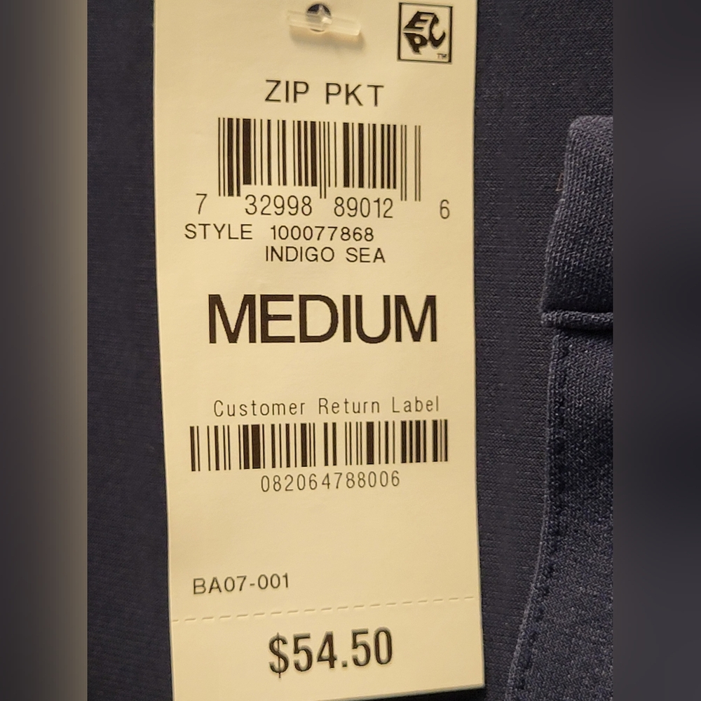 NWT, INC International Concepts Women's Deep Blue Zip-Pocket Blouse - Size M - Picture 8 of 8